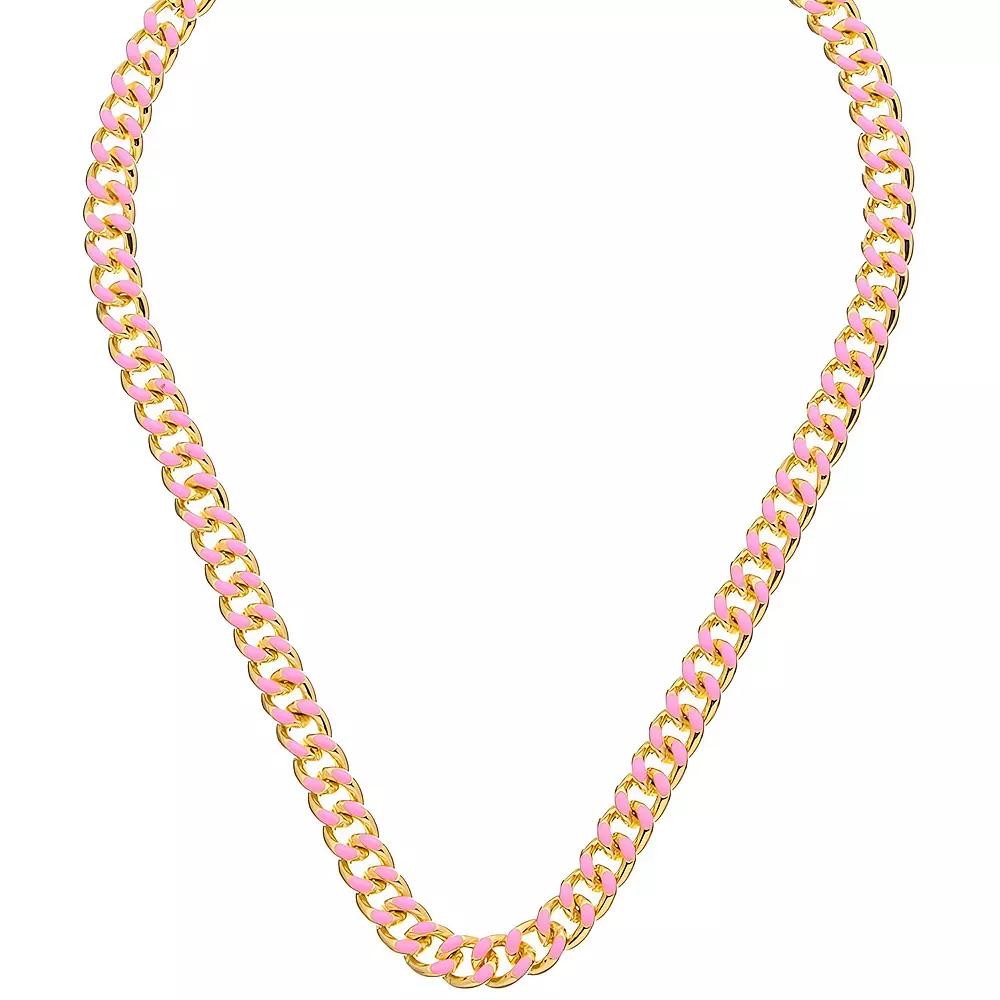 Juvell 18K Gold Plated Pink Accent Necklace, Women's, Two Tone Product Image