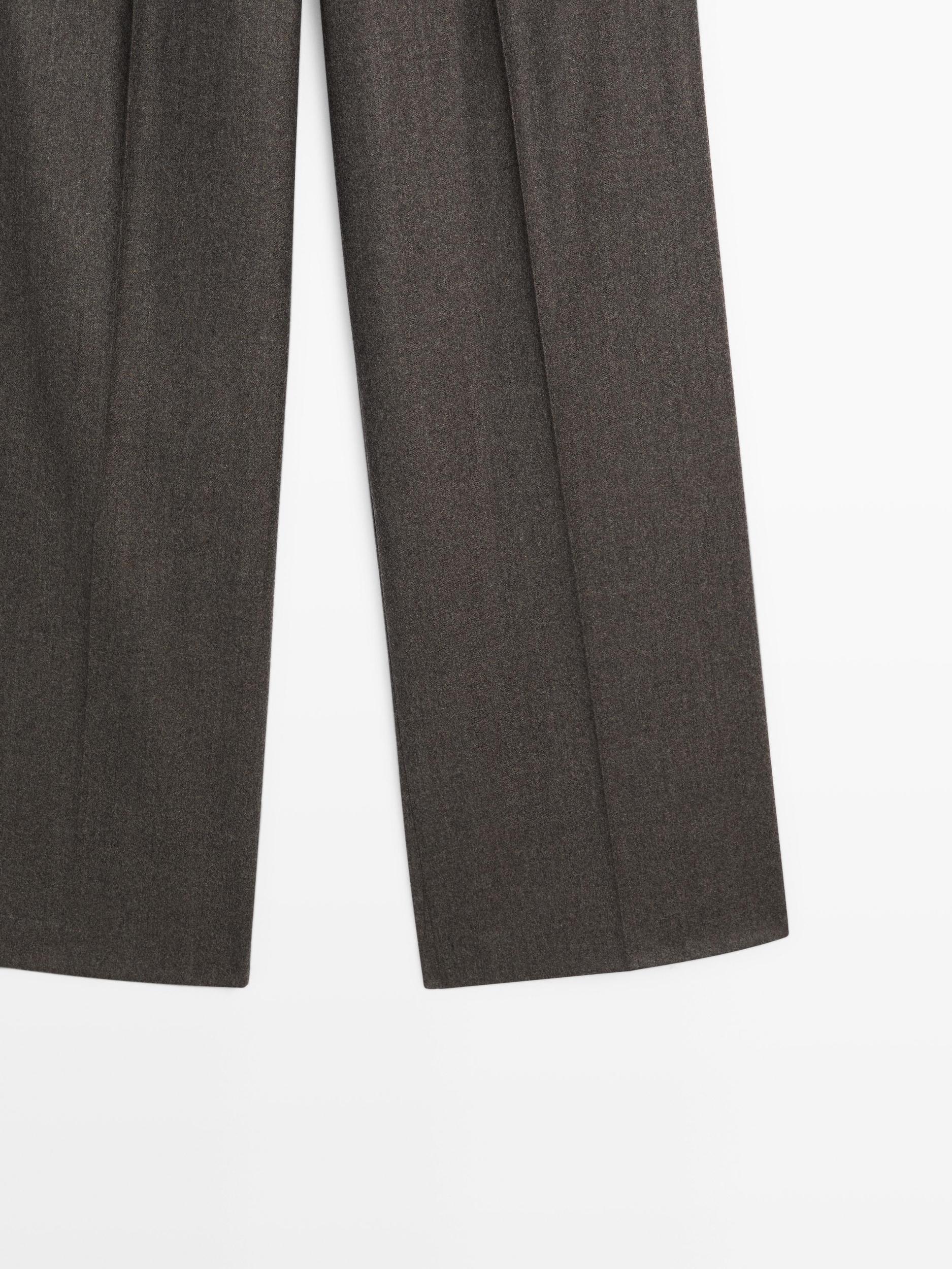 100% wool melange suit trousers Product Image