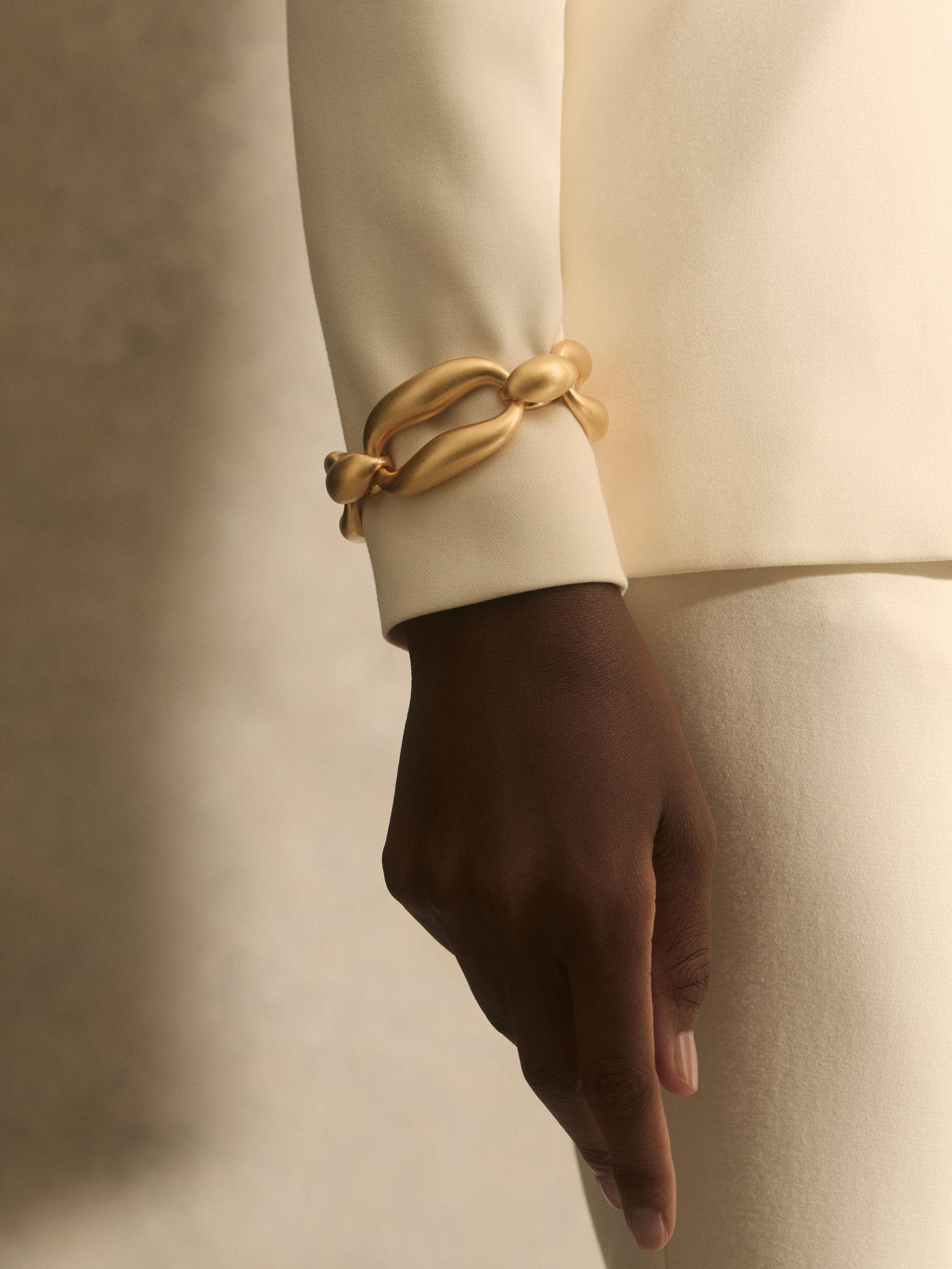 Sculpted Link Bracelet in Gold Tone Product Image