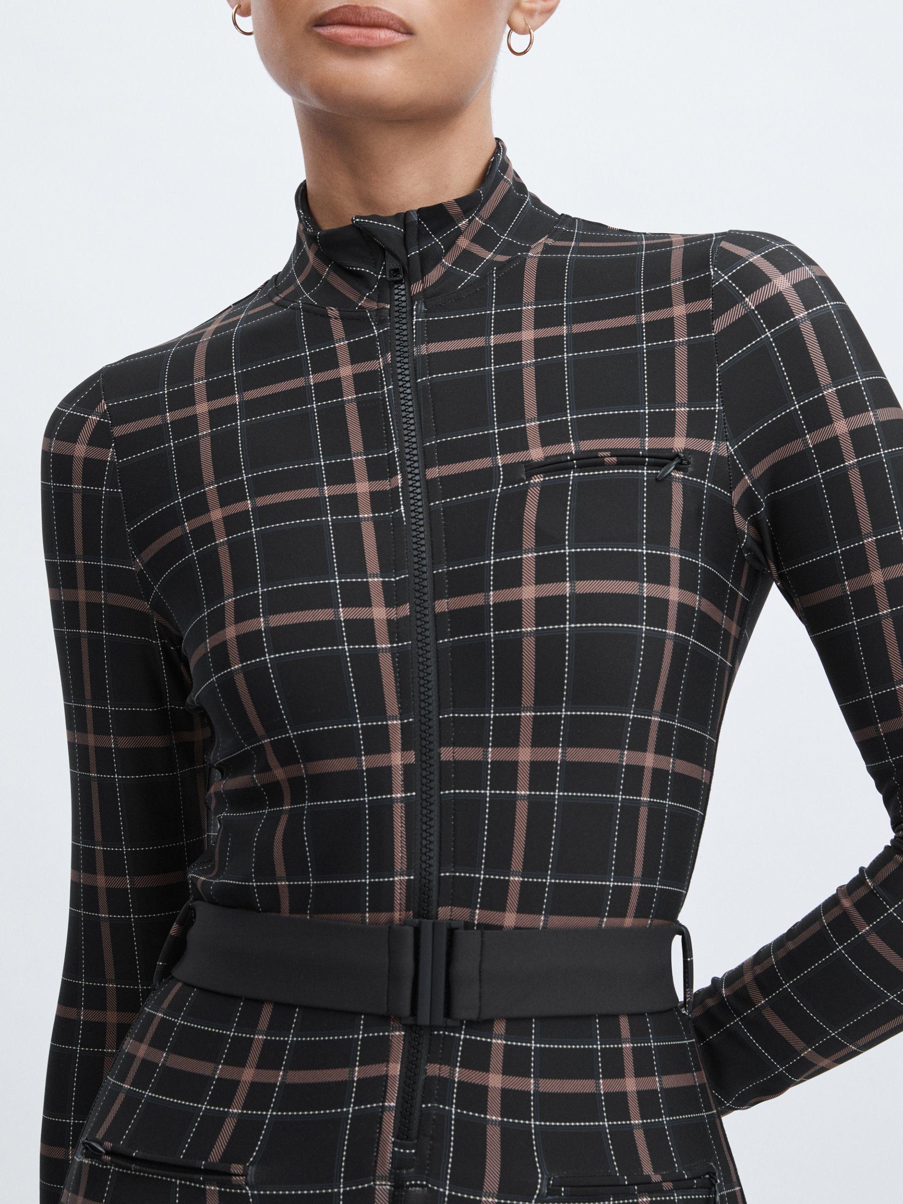 The Upside Belted Check Jumpsuit in Black Check Product Image