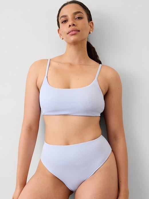 High Waist Pique Swim Bottom Product Image