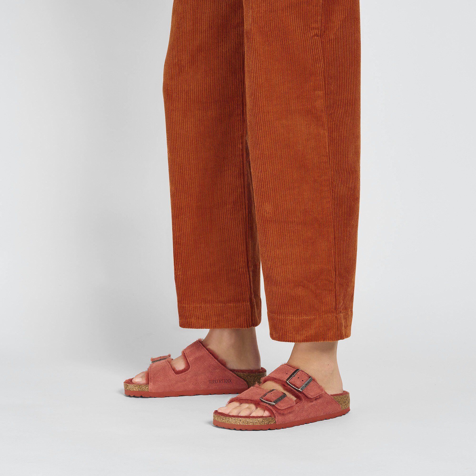 Arizona Shearling Suede Leather Sienna Red Product Image