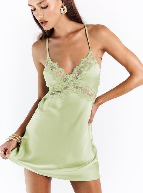 Treasure Mini Dress Sage Product Image