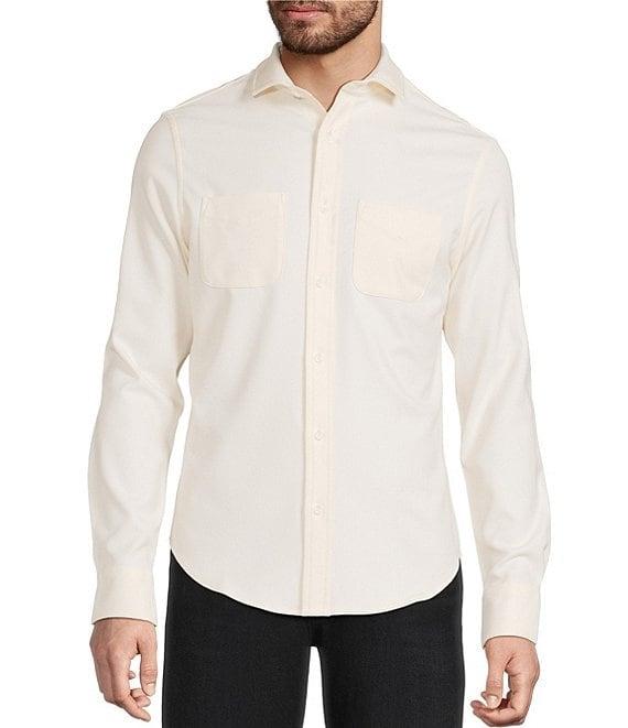 Murano Big & Tall Slim Fit Solid Long Sleeve Woven Shirt Product Image