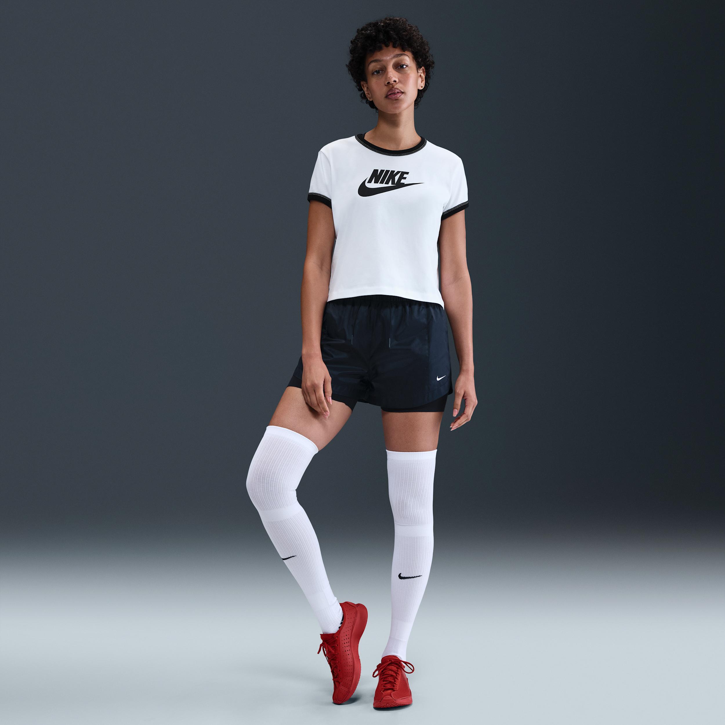 Womens Nike Sportswear Graphic Ringer T-Shirt | IF4072-100 Product Image