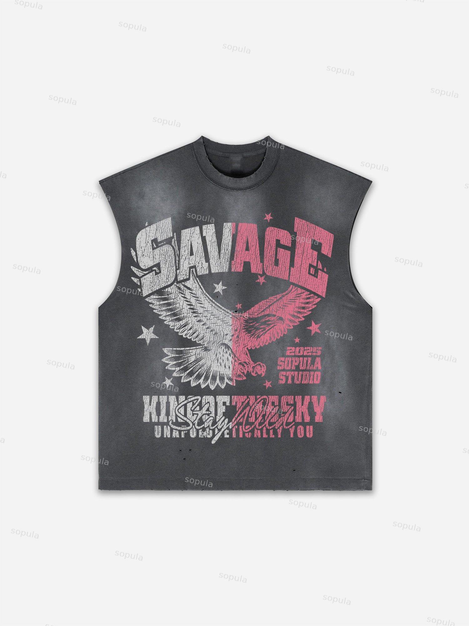 Basketball Dreams Boys Print Distressed Tank Top Product Image