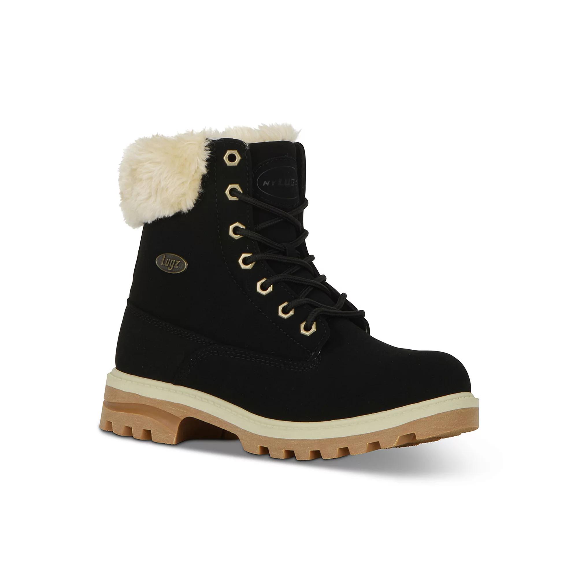 Lugz Empire Hi Faux-Fur Women's Water-Resistant Boots, Size: 6.5 Medium, Black Cream Product Image