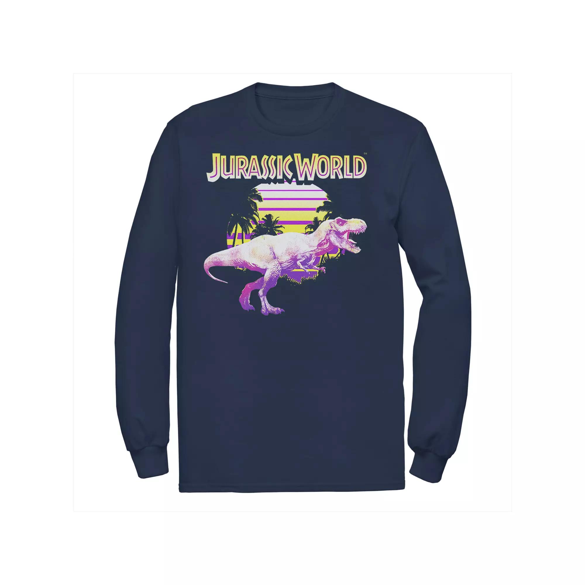 Men's Jurassic World Neon Purple & Yellow T-Rex Tee,  Product Image