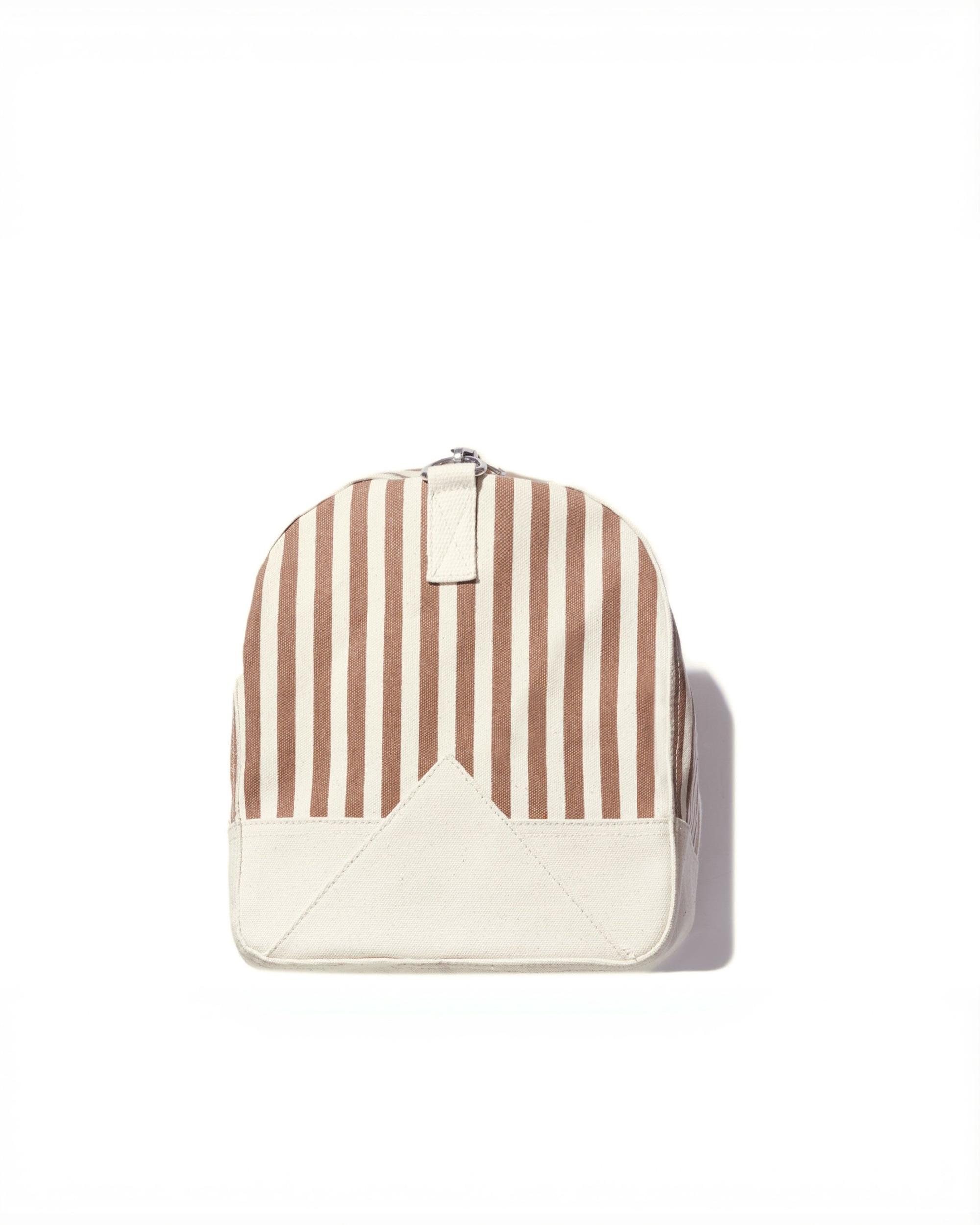 The All Over Striped Duffle Bag - Sand/Canvas Mini Stripe Female Product Image