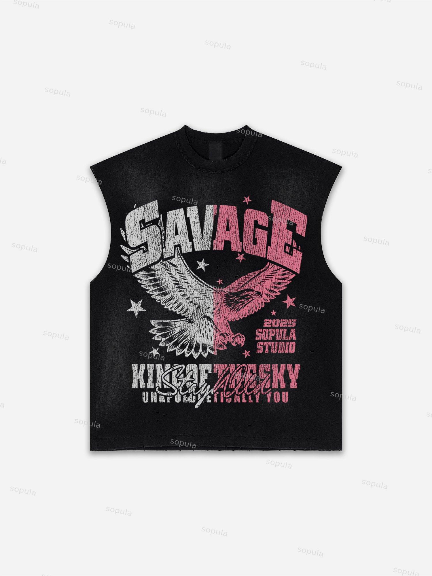 Basketball Dreams Boys Print Distressed Tank Top Product Image