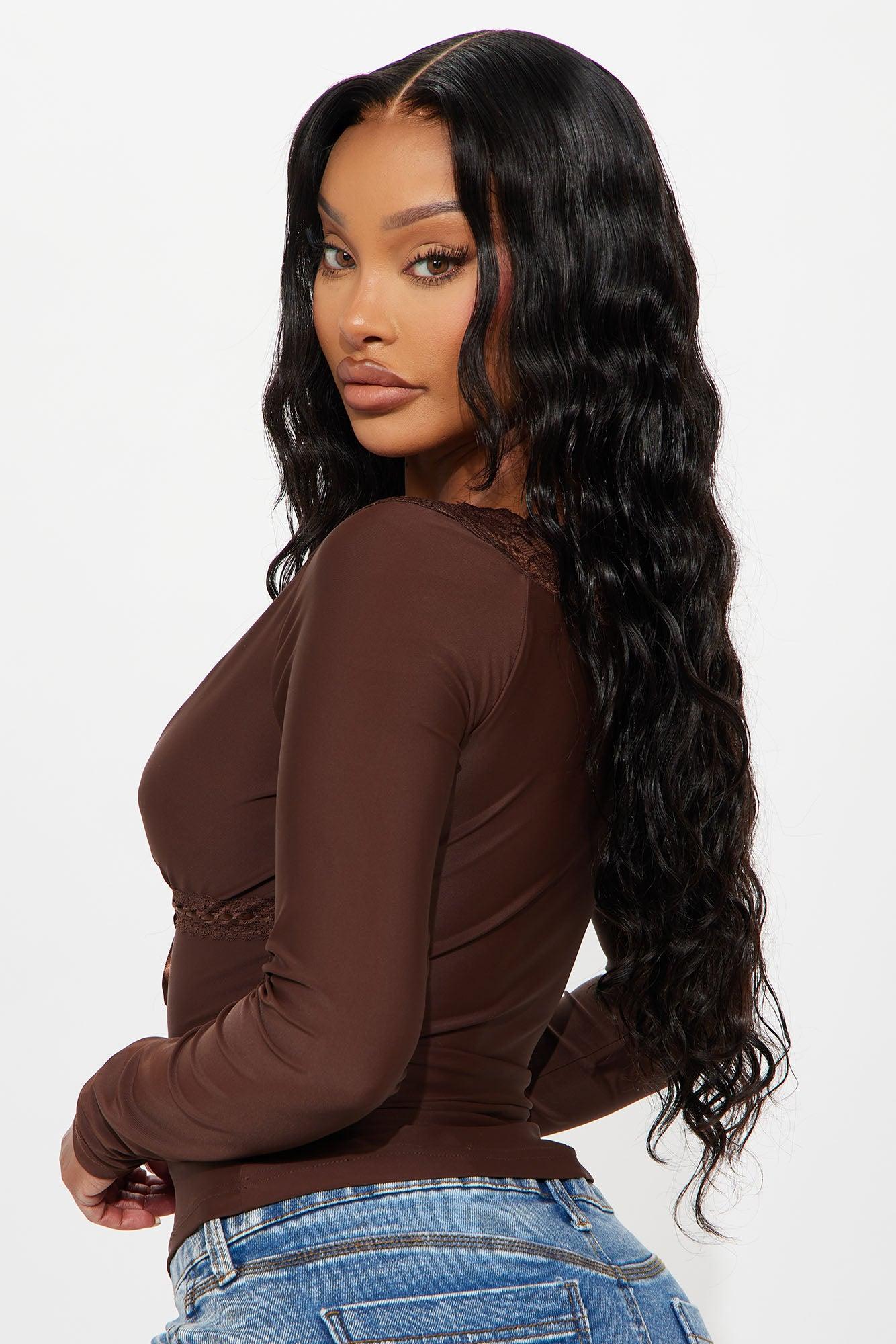 Bridget Long Sleeve Top - Chocolate Female Product Image