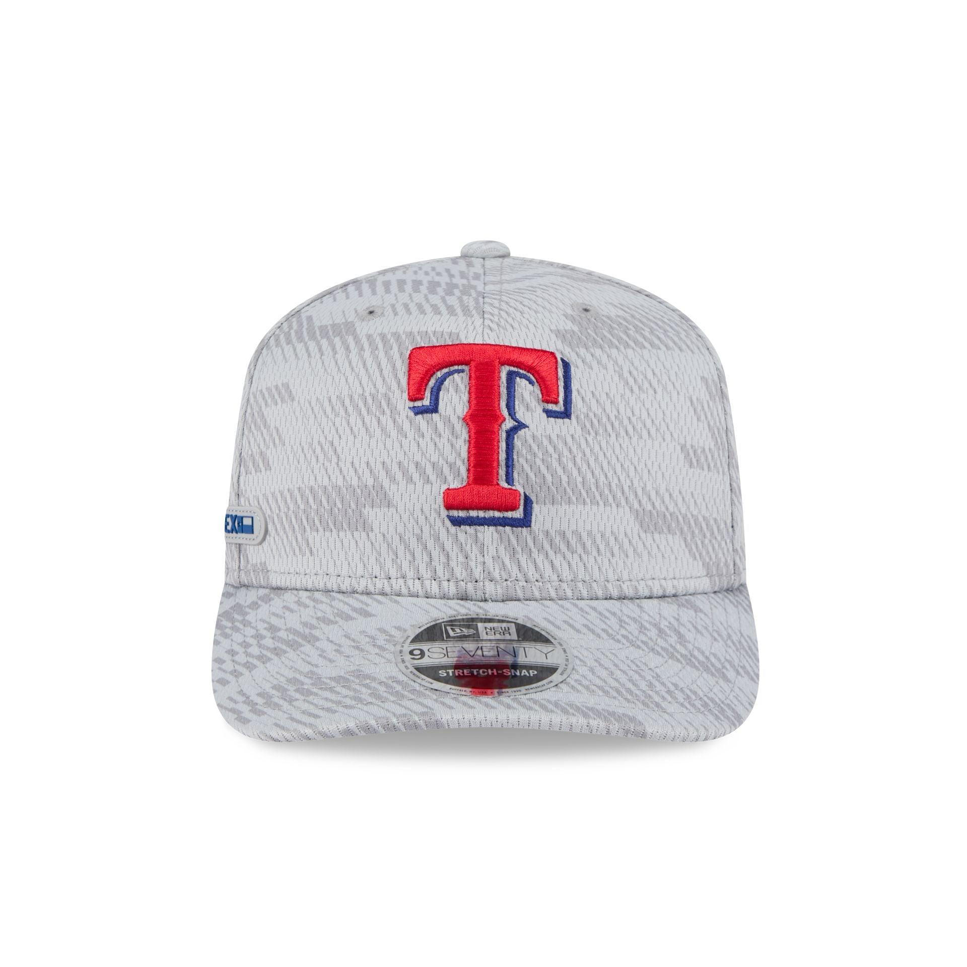 Texas Rangers 2025 Clubhouse Gray 9SEVENTY Stretch-Snap Hat Male Product Image