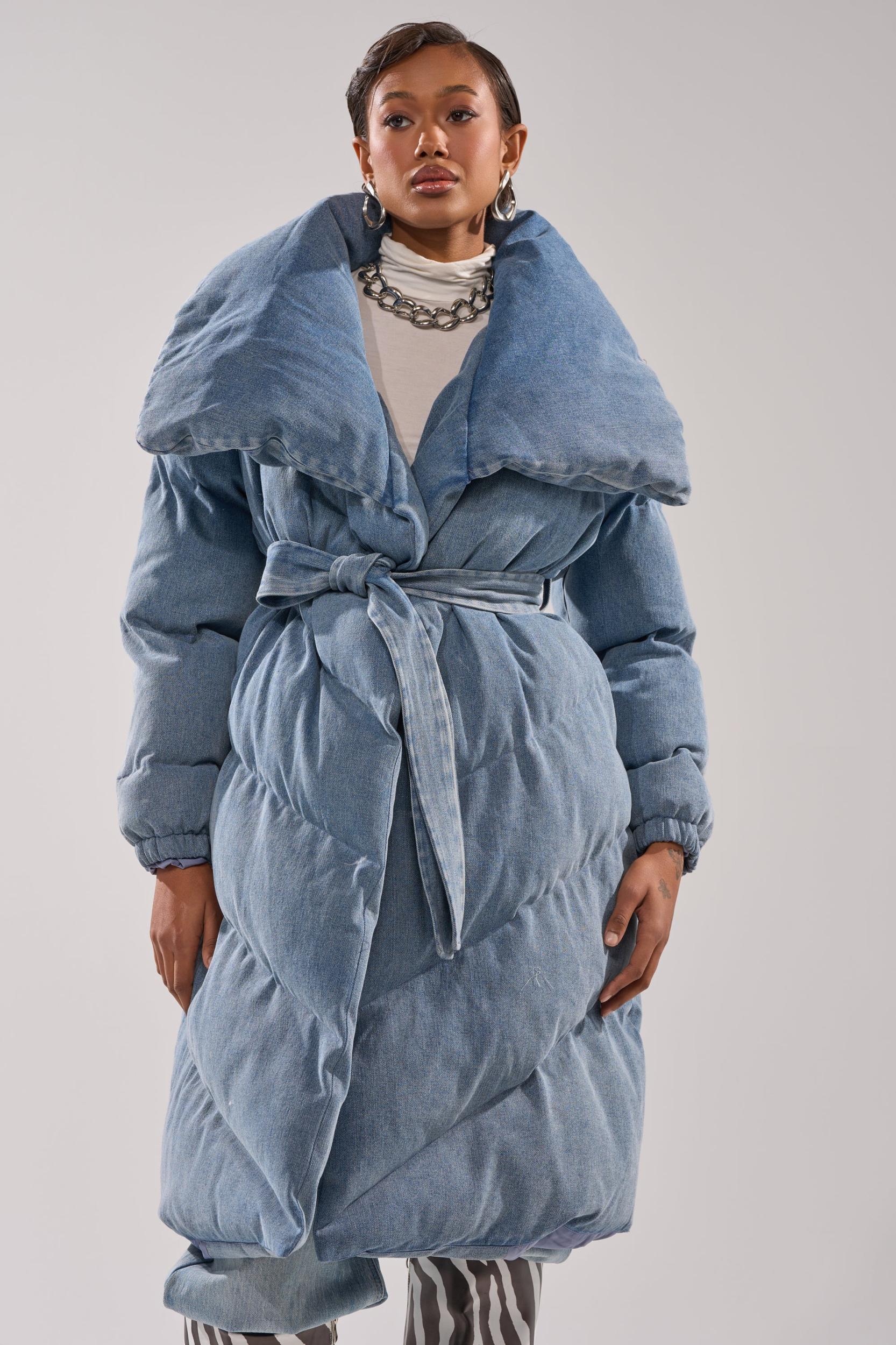 I'M OUTSIDE DENIM PUFFER Product Image