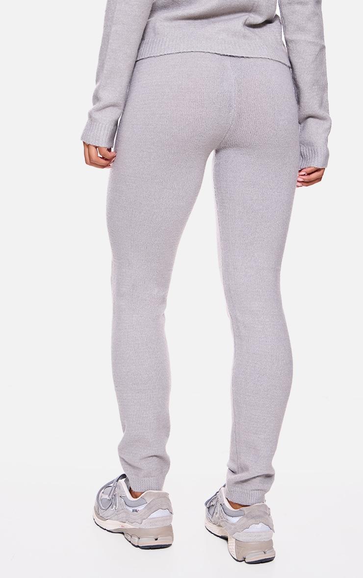 Charcoal Basic Knit Leggings Product Image