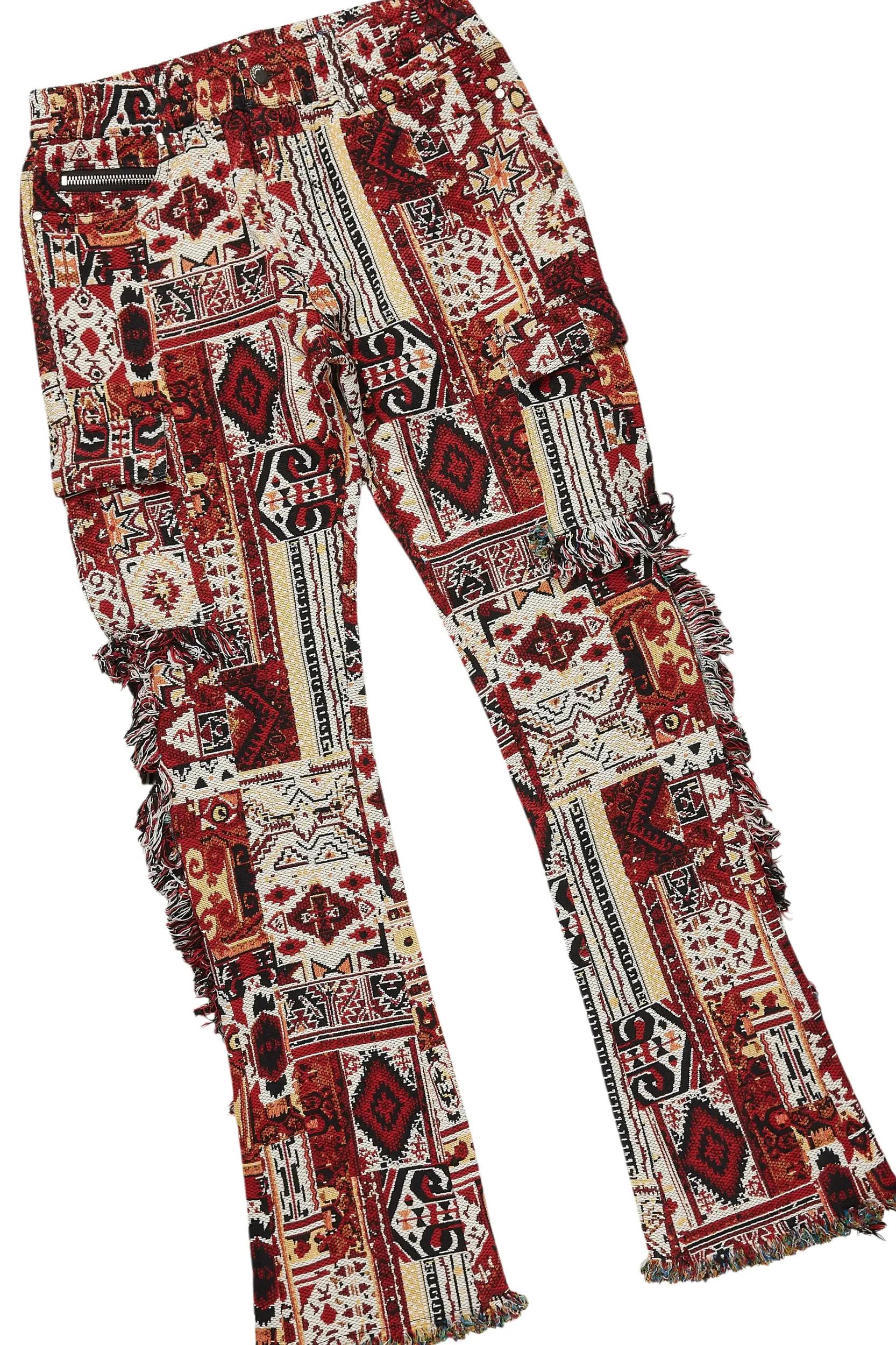 Lake Red/Black Hoodie/Tapestry Jean Bundle Male Product Image