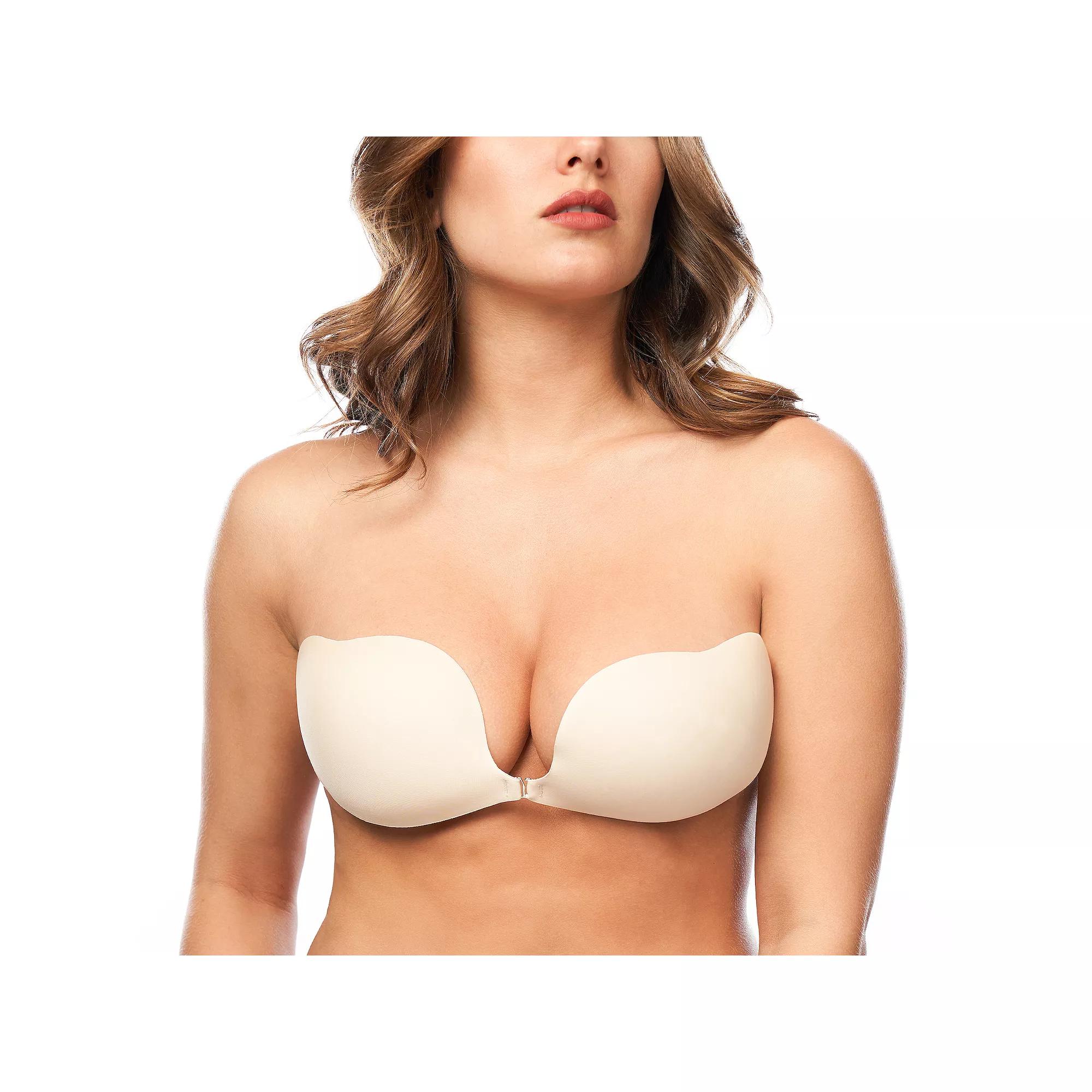 Maidenform® Bra: Front-Closure Backless Strapless Adhesive Bra M2239, Women's, Size: CUP SIZE D, Neutral Beige Product Image