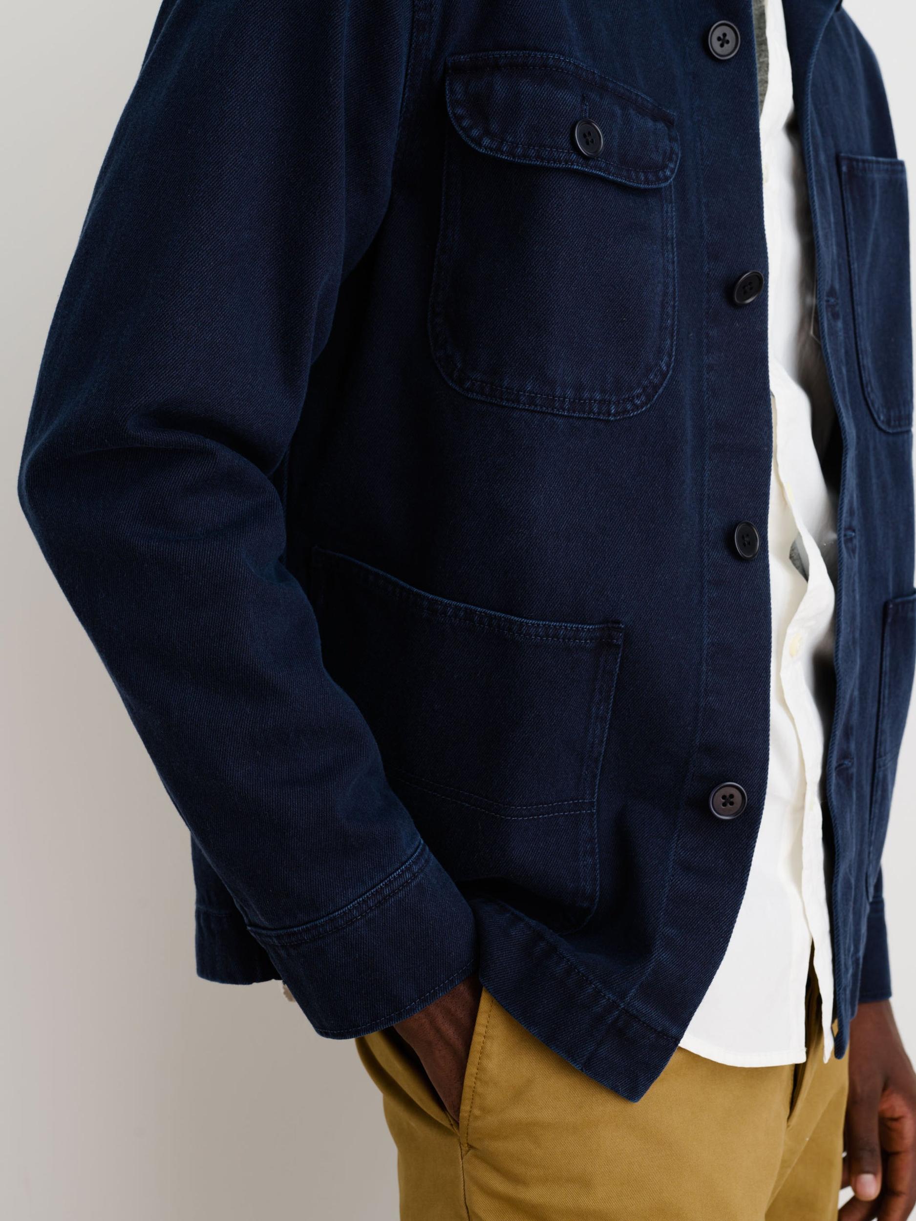 Garment Dyed Work Jacket in Recycled Denim Product Image