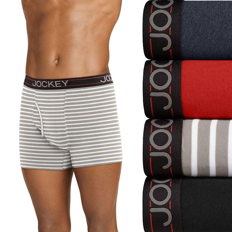 Men's Jockey® 4-Pack Lightweight Cotton Blend 5" Boxer Brief,  Product Image
