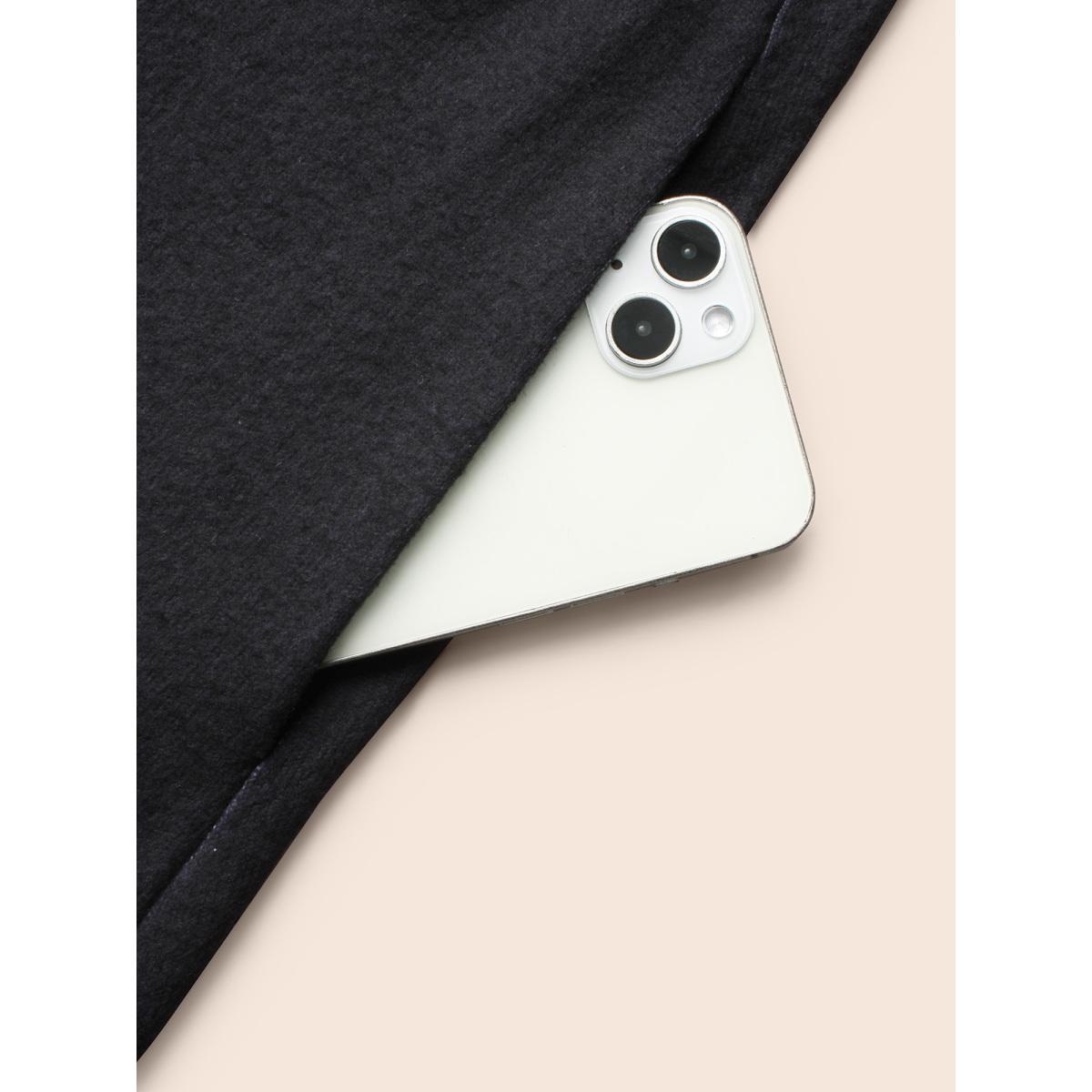 Plus Size Geometric Off Shoulder Neck Midi Dress Black Women Elegant Non One-shoulder neck Elbow-length sleeve Curvy BloomChic 10/M Product Image