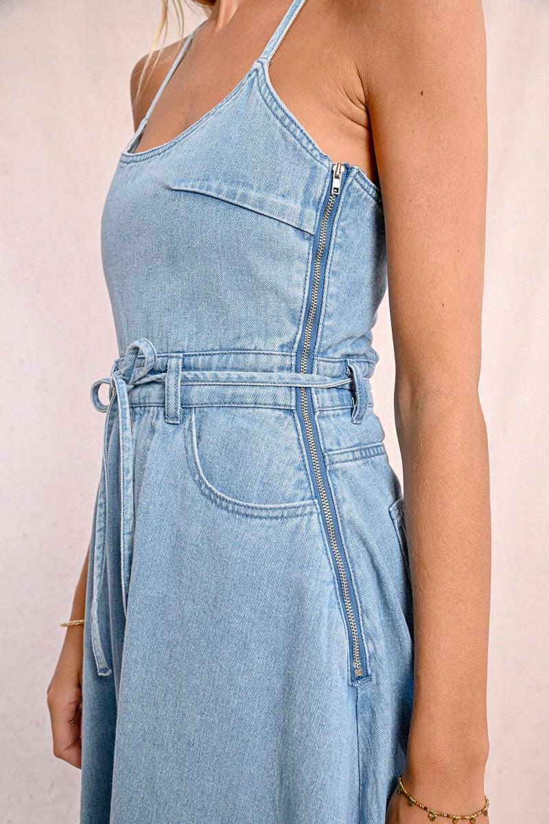 LONG DENIM DRESS Product Image