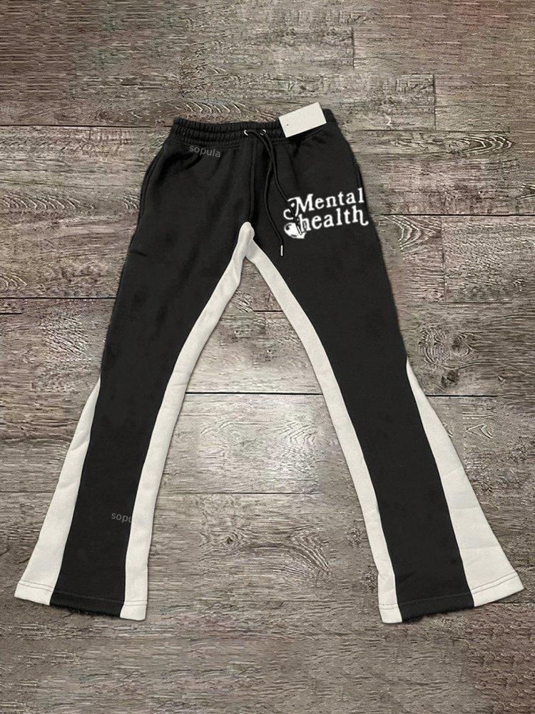 Sopula Mental Health Casual Print Flared Trousers Product Image