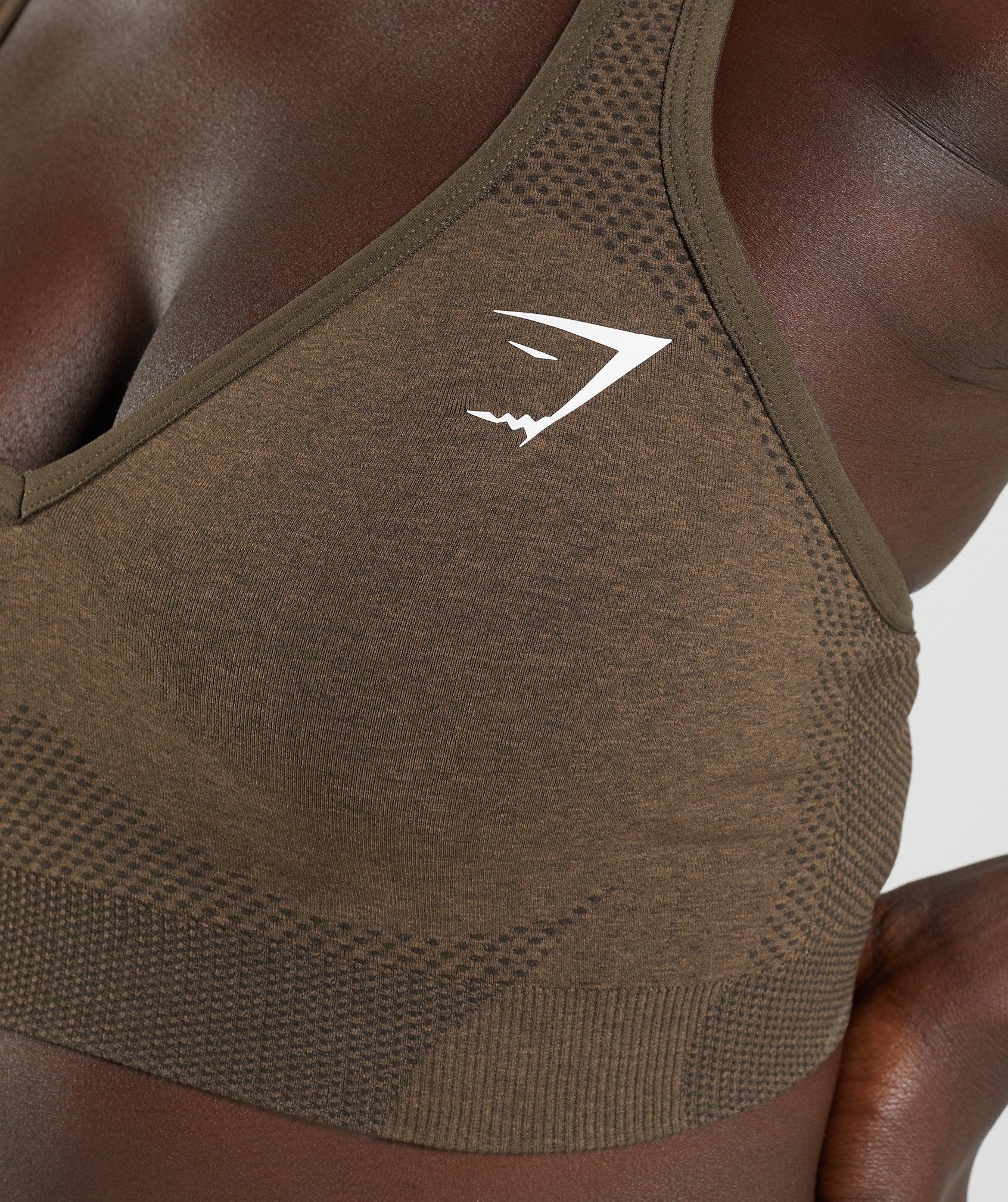 Gymshark Vital V Neck Sports Bra - Espresso Marl Female Product Image
