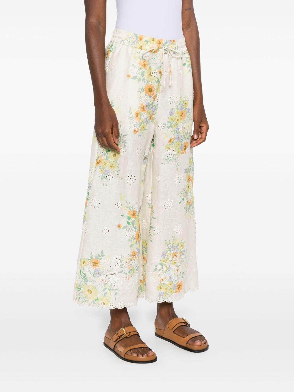 floral-print wide-leg trousers Product Image