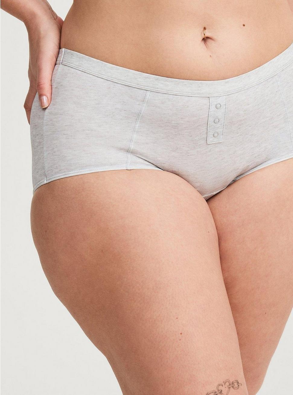 Mid-Rise Boyshort Panty with Placket Product Image