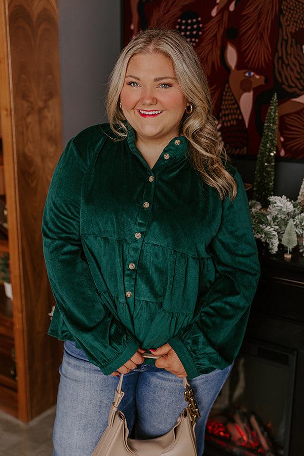 Sonoma Sways Shift Top in Hunter Green Curves Product Image