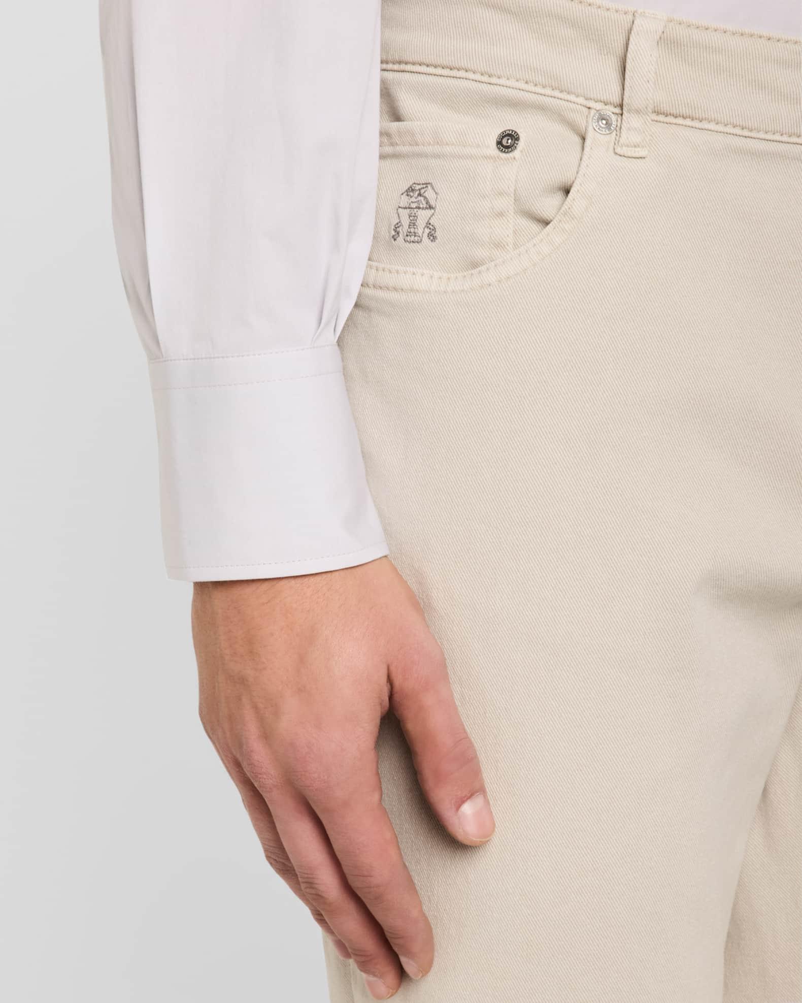 Men's Cotton Canvas Button-Collar Dress Shirt Product Image