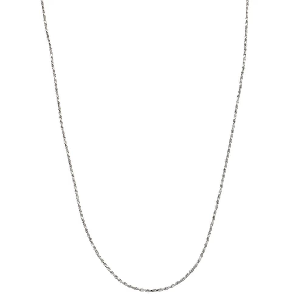 Sterling Silver Adjustable Rope Chain Necklace, Women's, Size: 22", Silver Tone Product Image