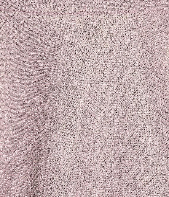 City Vibe Spaghetti Strap Front Bow Glitter Skater Party Dress Product Image