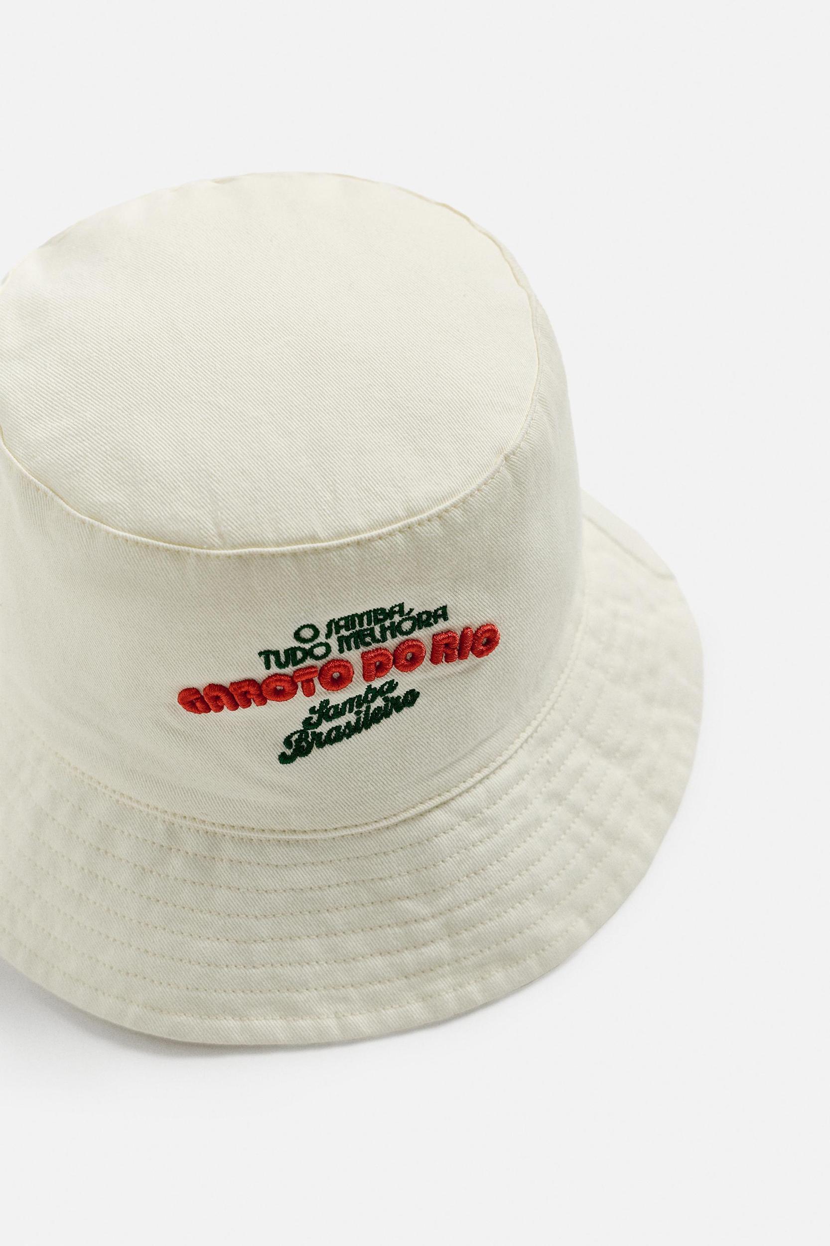 CONTRAST EMBROIDERY BUCKET HAT Product Image