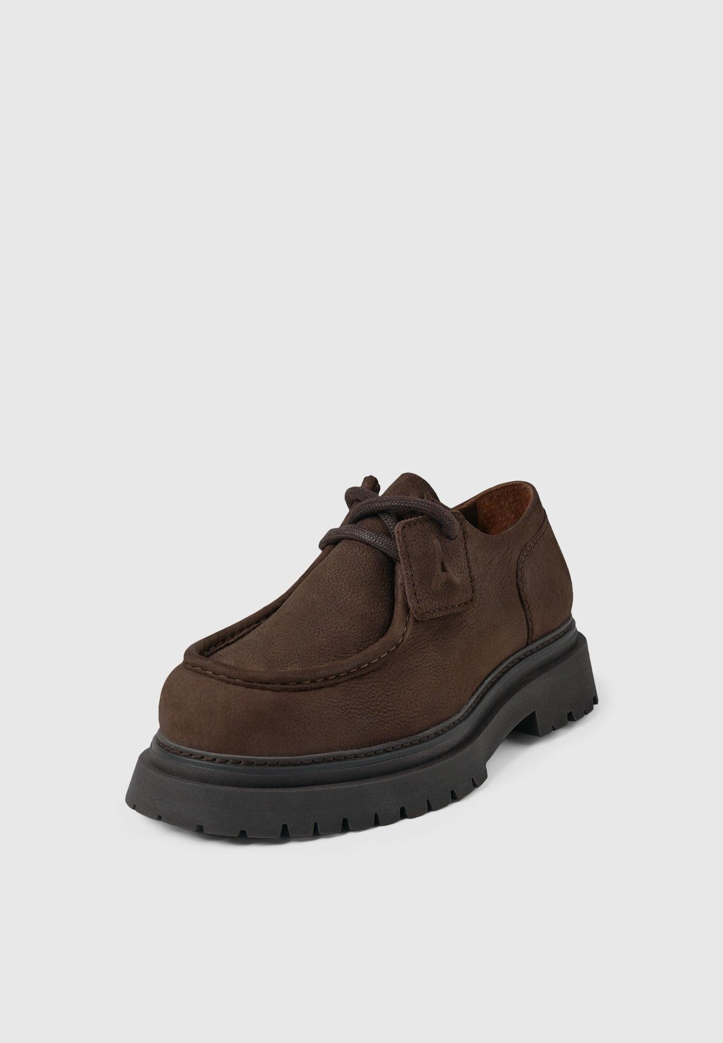 L’Atelier - Nubuck Lace-up Shoe - Brown Male Product Image