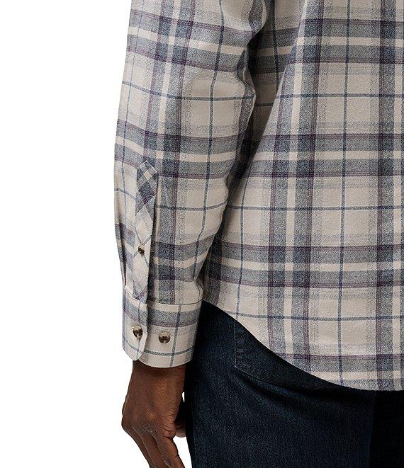 TravisMathew Cloud Flannel Plaid Long Sleeve Woven Shirt Product Image
