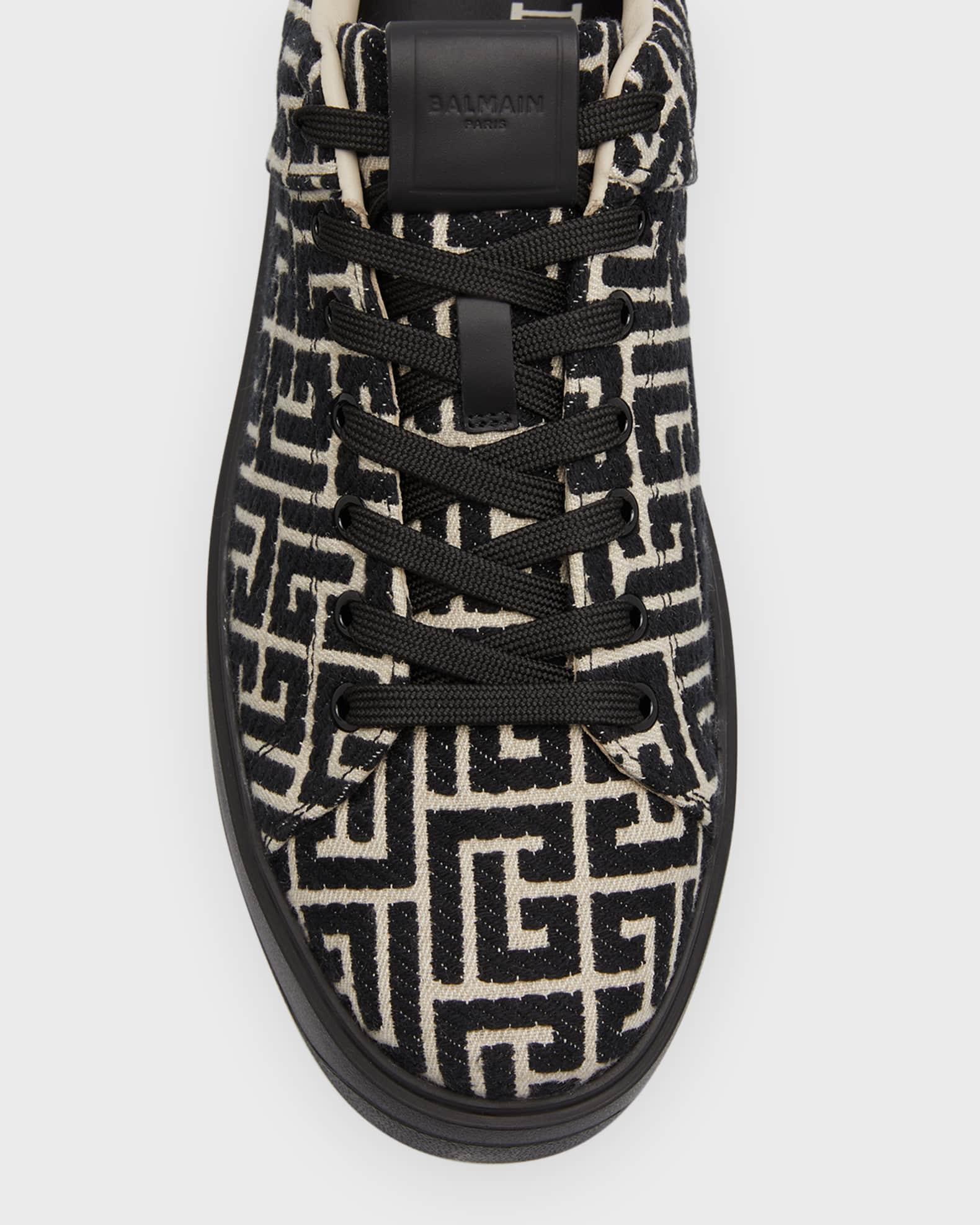 Mens B Court Monogram Jacquard Low-Top Sneakers Product Image