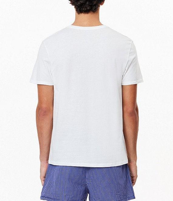 Lacoste Short Sleeve Regular Fit Crew Neck Undershirts 3-Pack Product Image