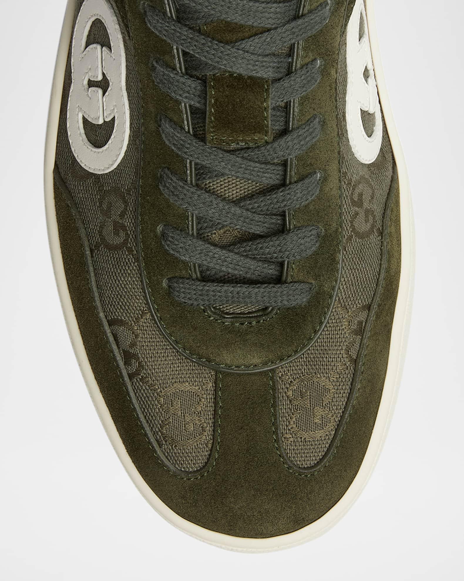 Men's G75 Suede and Guccissima Nylon T-Toe Sneakers Product Image