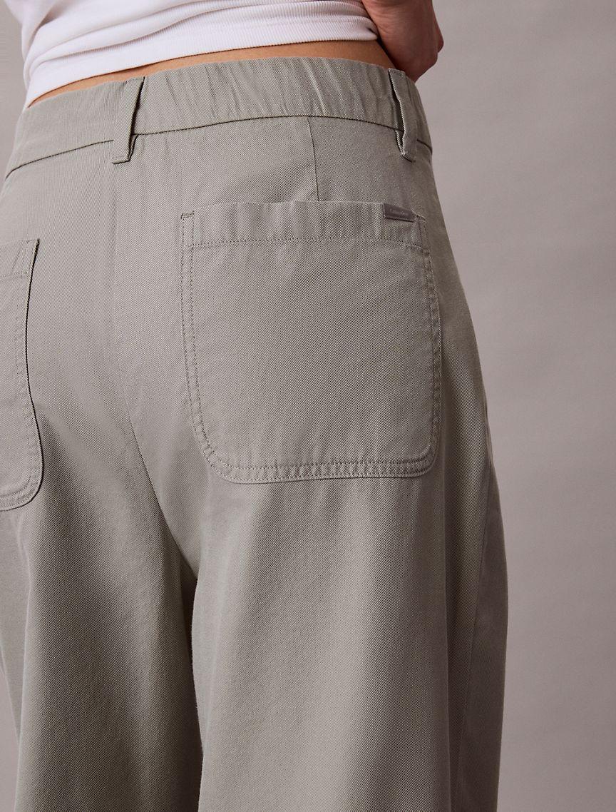 Twill Wide Leg Pants Product Image