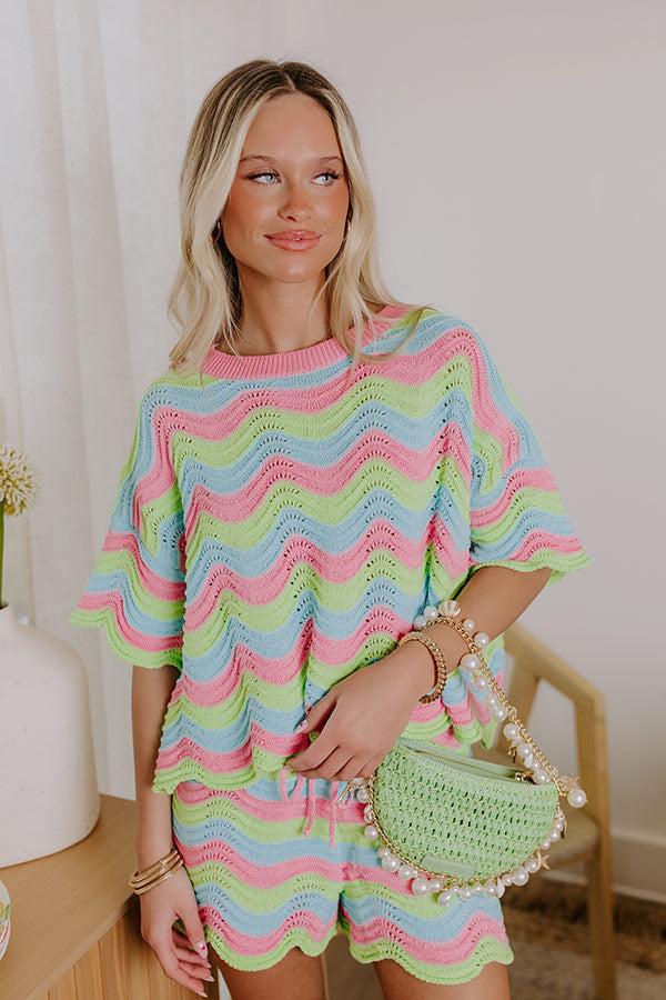 Fun In The Sun Pointelle Knit Top Product Image