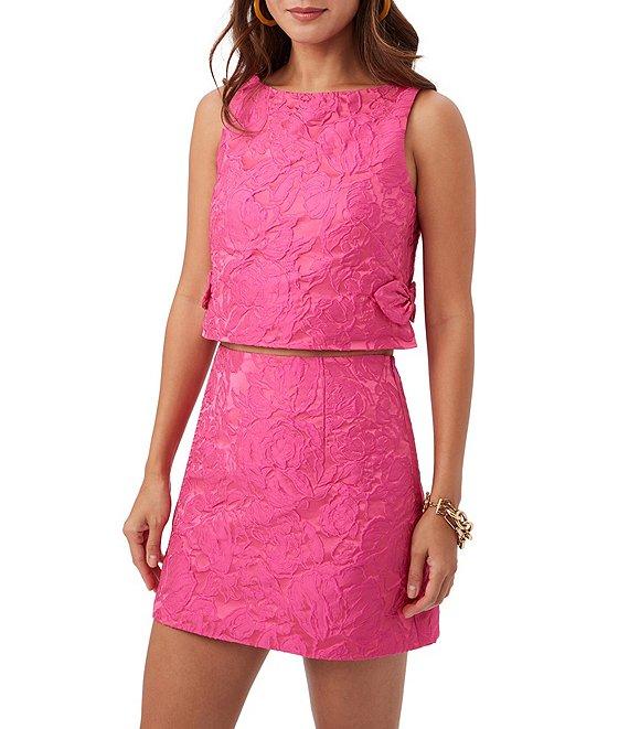 Trina Turk Rico Sweetheart Jacquard High-Rise Mini Skirt Product Image
