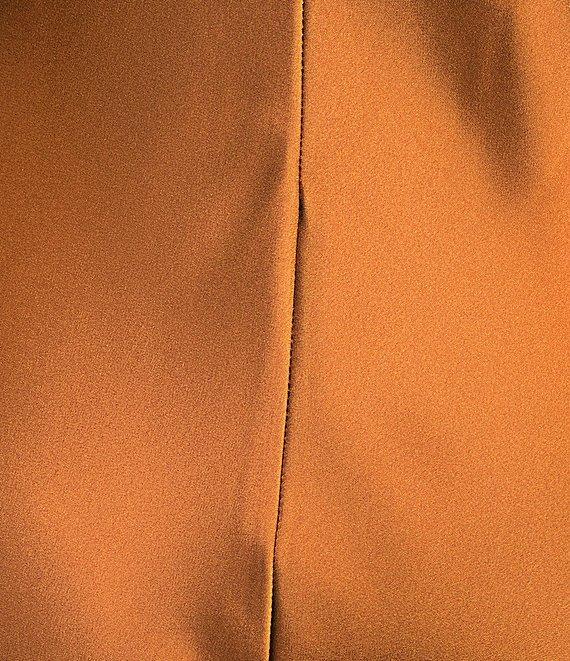 Lauren Ralph Lauren Satin Charmeuse Asymmetrical Off-The-Shoulder Sleeveless Slip Dress Product Image