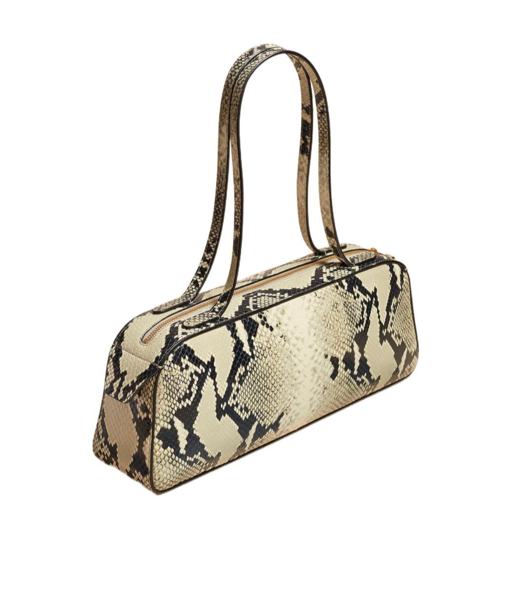 KHAITE Womens Natural Simona Snakeskin-effect Leather Shoulder Bag In Multi Product Image