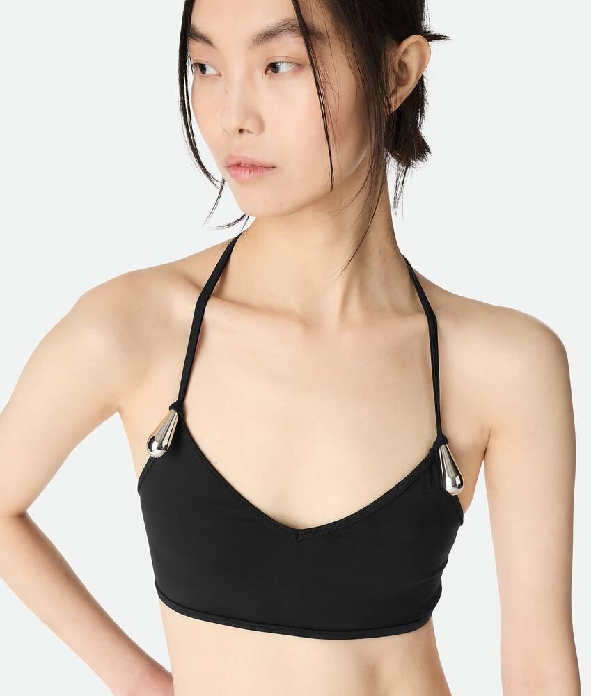 Women's Stretch Nylon Bikini in Black Product Image