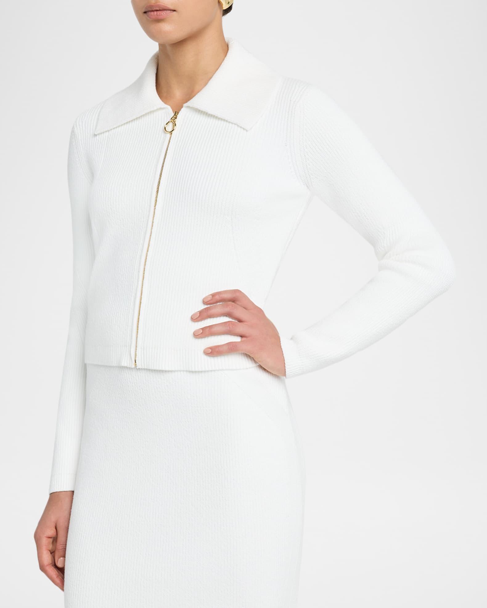 Rib-Knit Zip Jacket Product Image