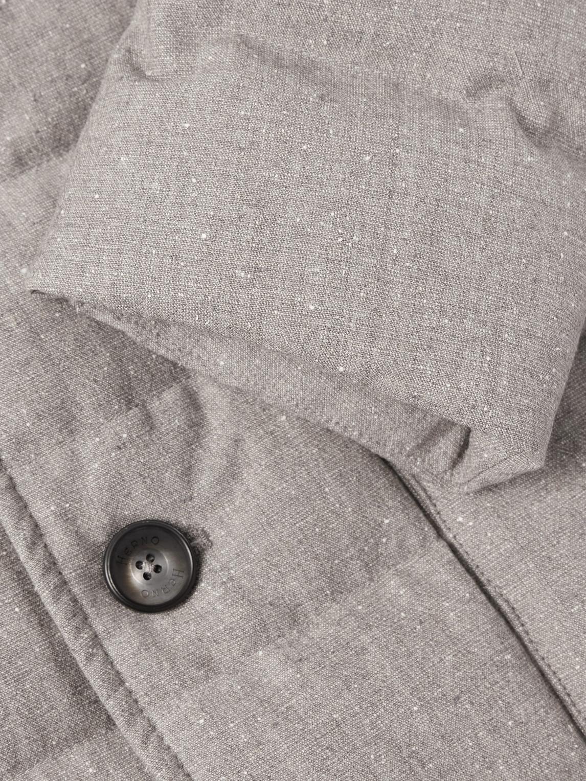 HERNO Convertible Quilted Wool-blend Down Blazer In Gray Product Image