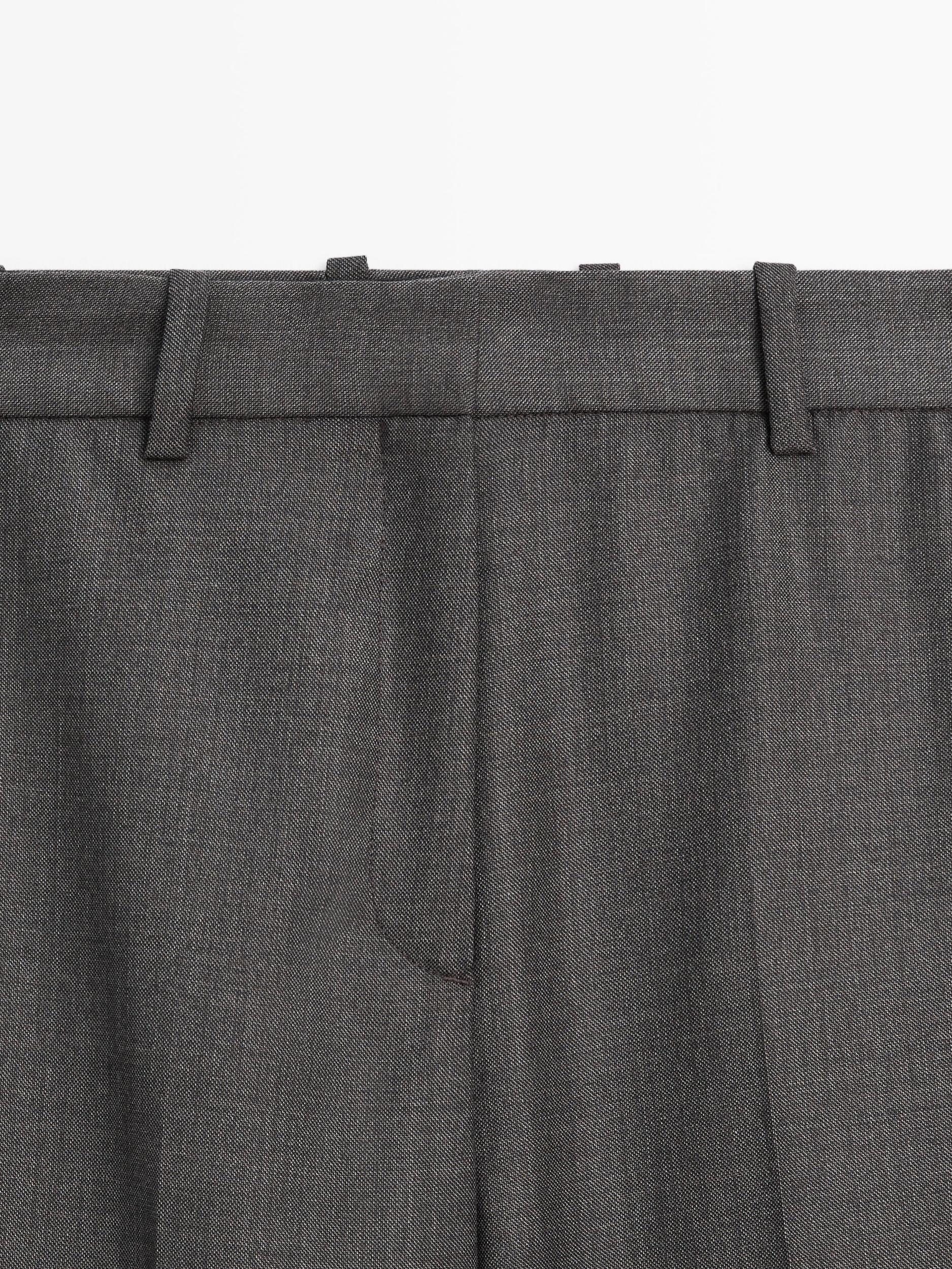 100% wool wide-leg suit trousers Product Image
