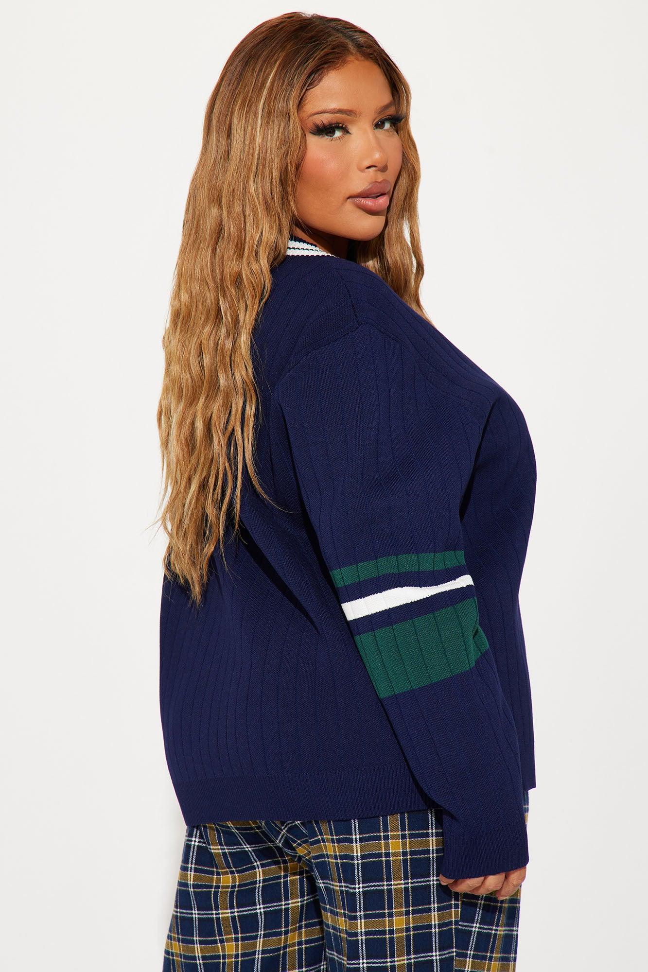 Brooklyn USA Varsity Sweater - Navy/combo Product Image