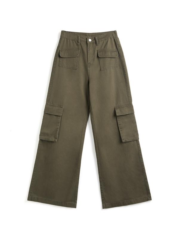 Vintage 90s Green Cargo Jeans Product Image