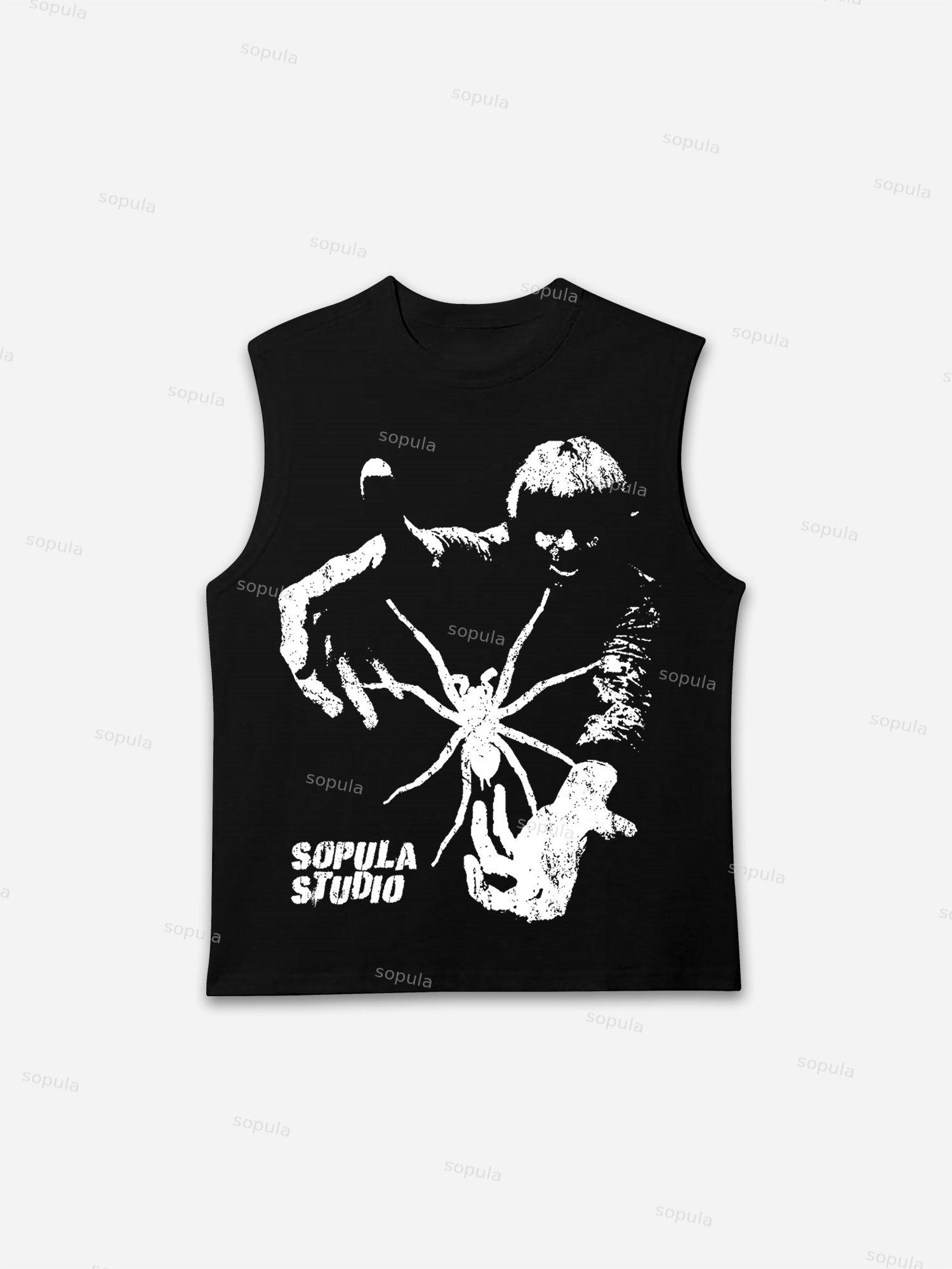 Abstract Humanoid Spider Graphic Tank Top Product Image